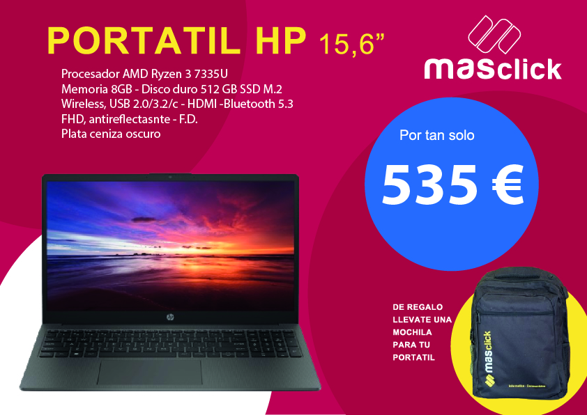 Portátil HP 15,6"